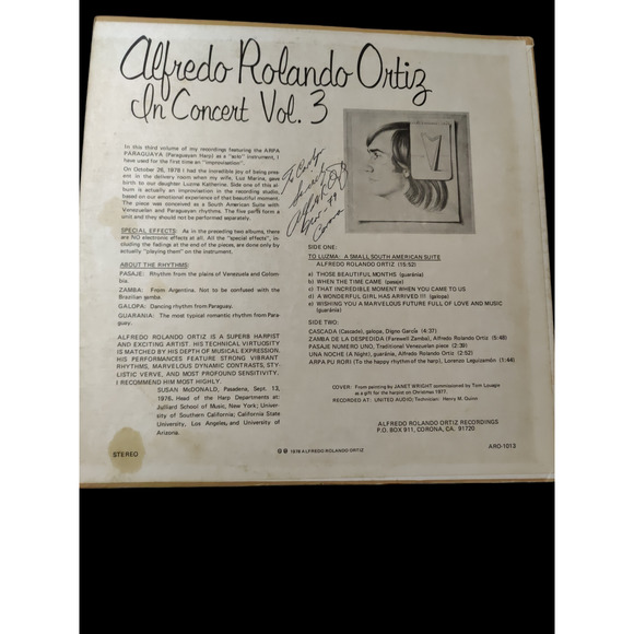 Alfredo Rolando Ortiz vinyl record - Picture 2 of 3